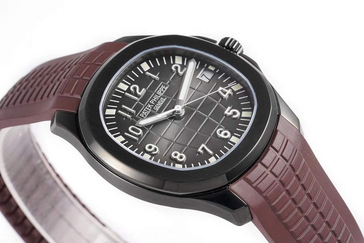 Aquanaut 5167A ‘Black Venom Limited Edition’ Black Dial on Brown Rubber Strap