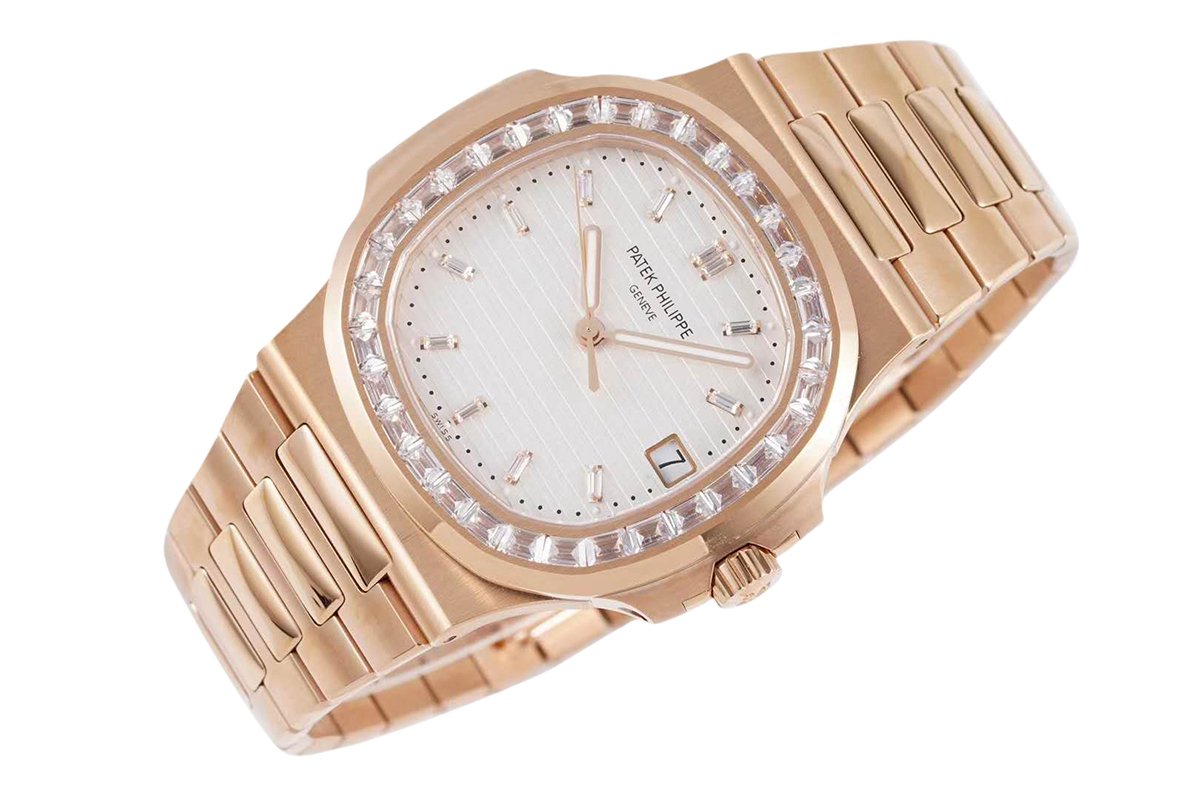 Nautilus Jumbo 5711/1R White Dial with D1am0nd Bezel