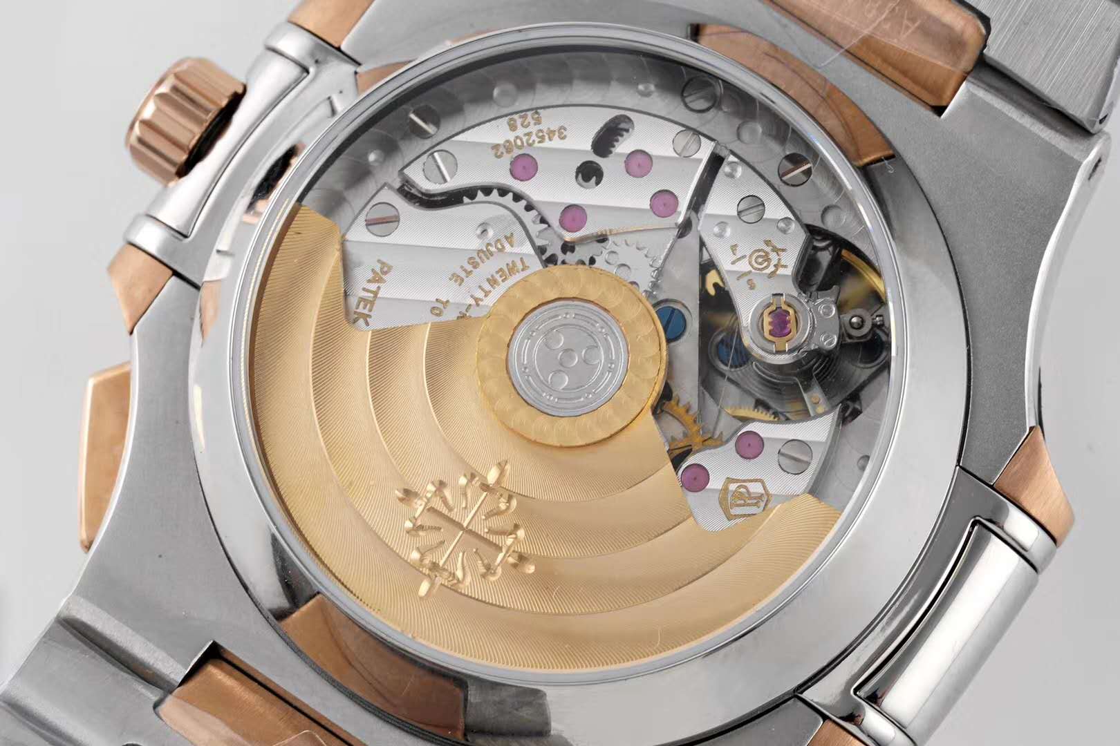 Nautilus Chronograph 5980/1AR in Steel and Rose Gold