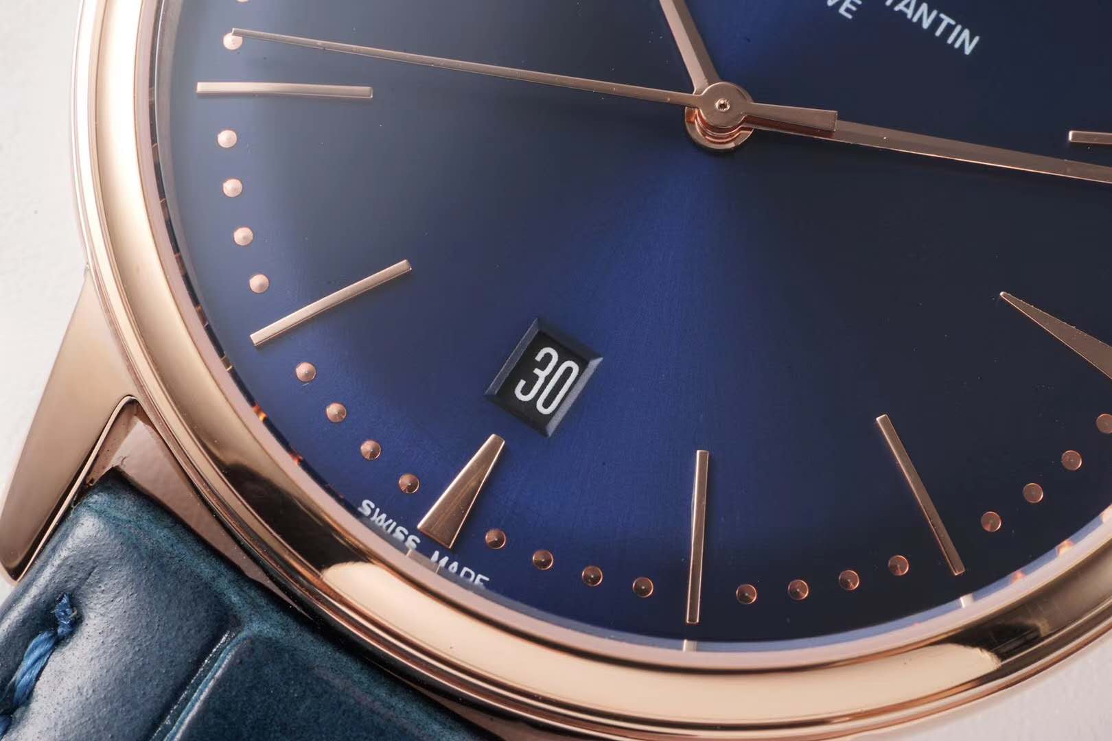 Patrimony Blue Dial in Pink Gold Ref: 85180