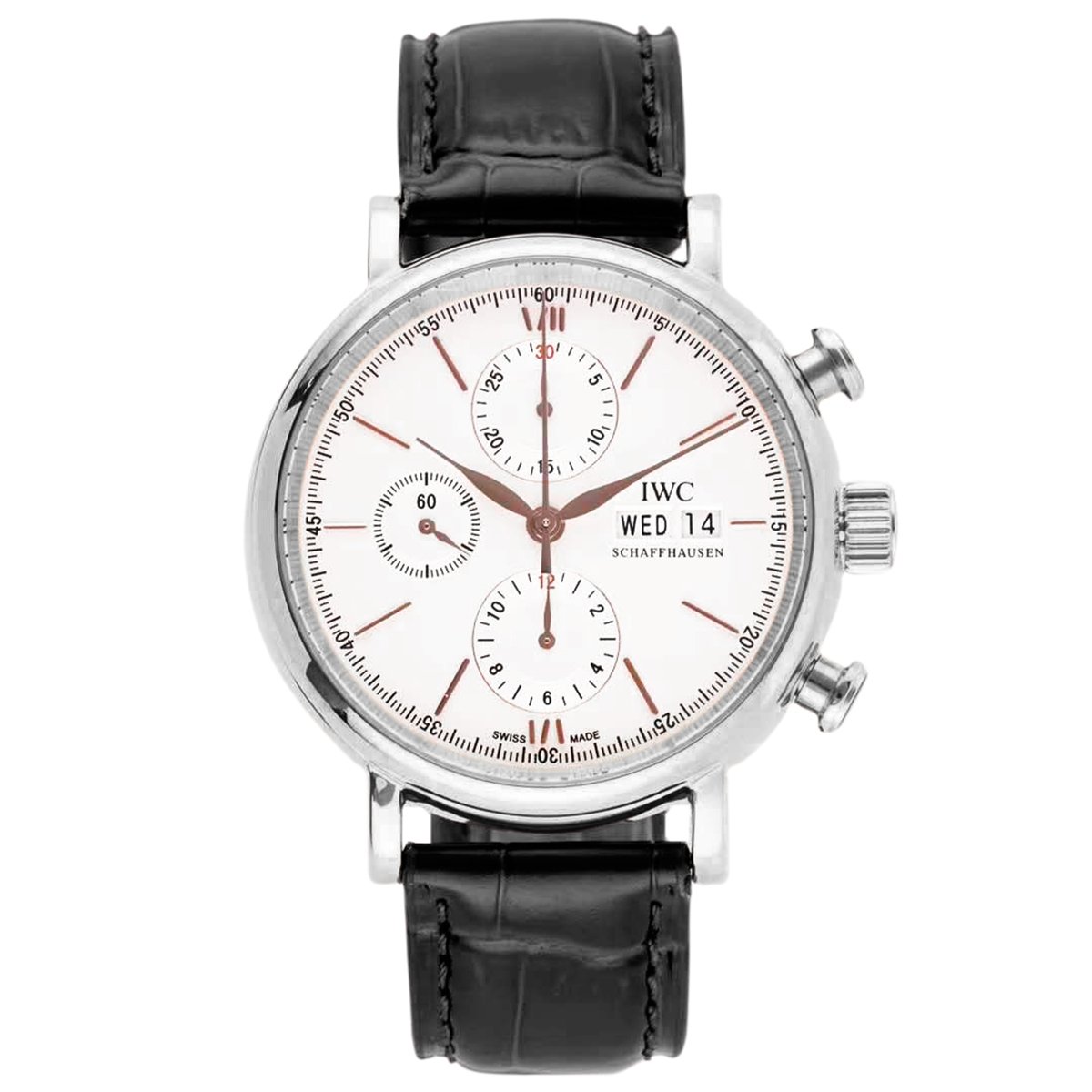 Portofino Chronograph IW391031 Edition “150 Years” White Dial in Steel