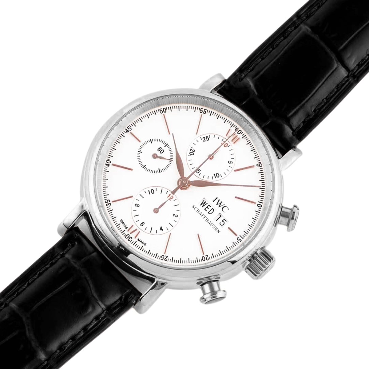 Portofino Chronograph IW391031 Edition “150 Years” White Dial in Steel