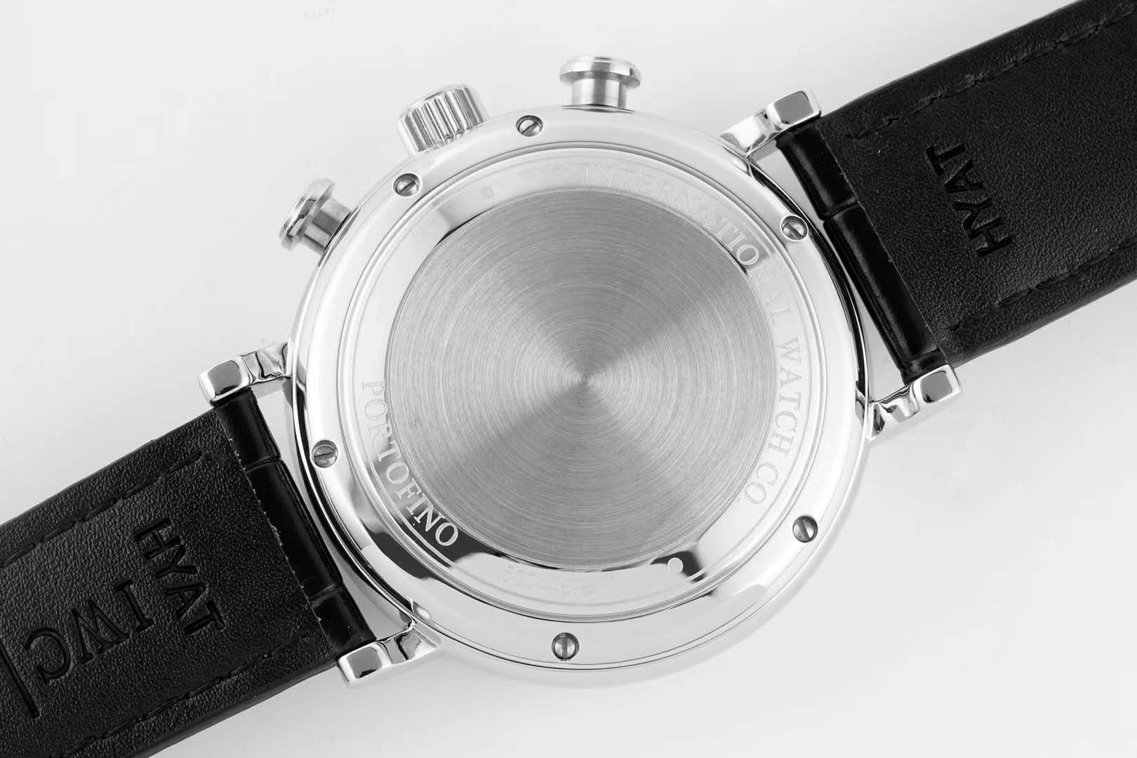 Portofino Chronograph IW391029 Edition “150 Years” Black Dial in Steel