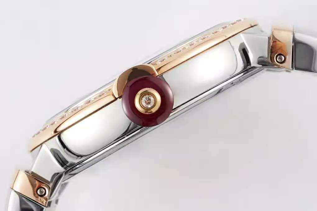 Lvcea Grey Dial in Rose Gold/Steel with D1am0nd Bezel