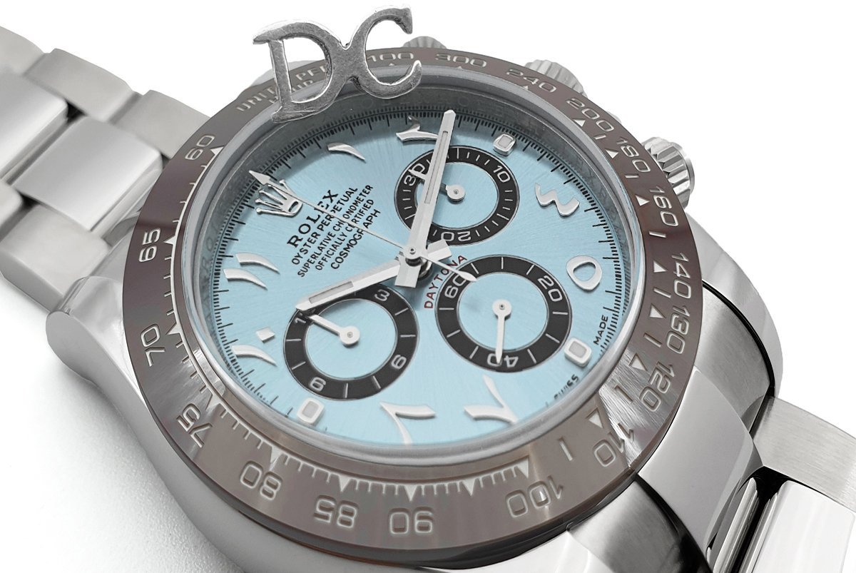 Daytona 116506 Ice Blue Dial in Platinum with Arabic Markers