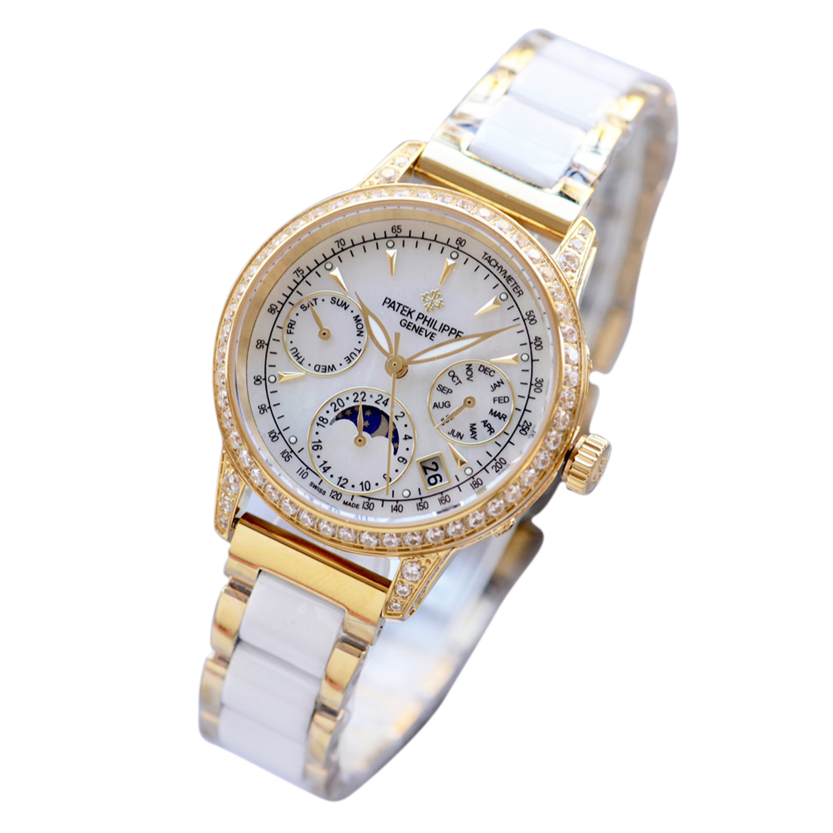 Grand Complications Ladies First Perpetual Calendar with D1am0nd Bezel in Yellow Gold