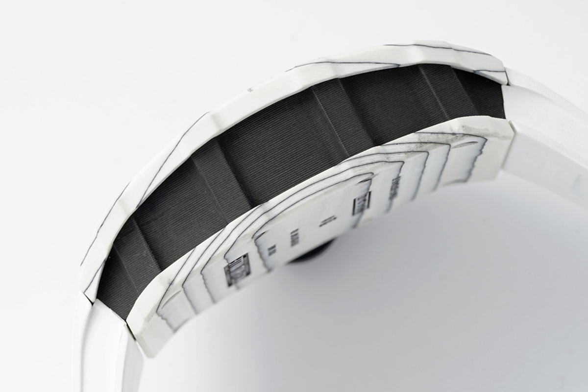 RM 035-01 Rafael Nadal White NTPT on White Rubber Strap (Sonic)