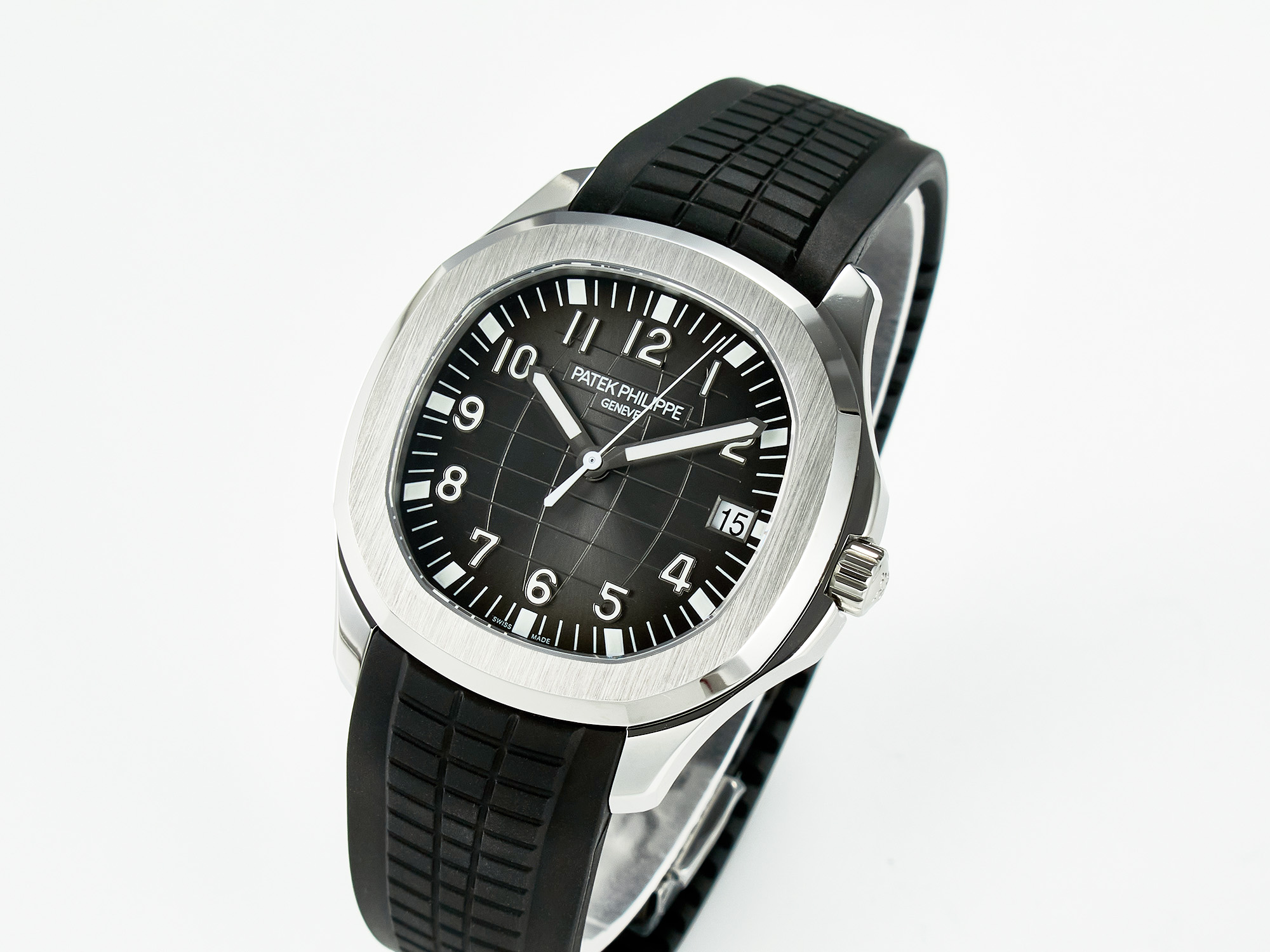 Aquanaut 5167A SS ZF 1:1 Best Edition Black Dial on Black Rubber Strap A324 S*per Clone（New clasp）