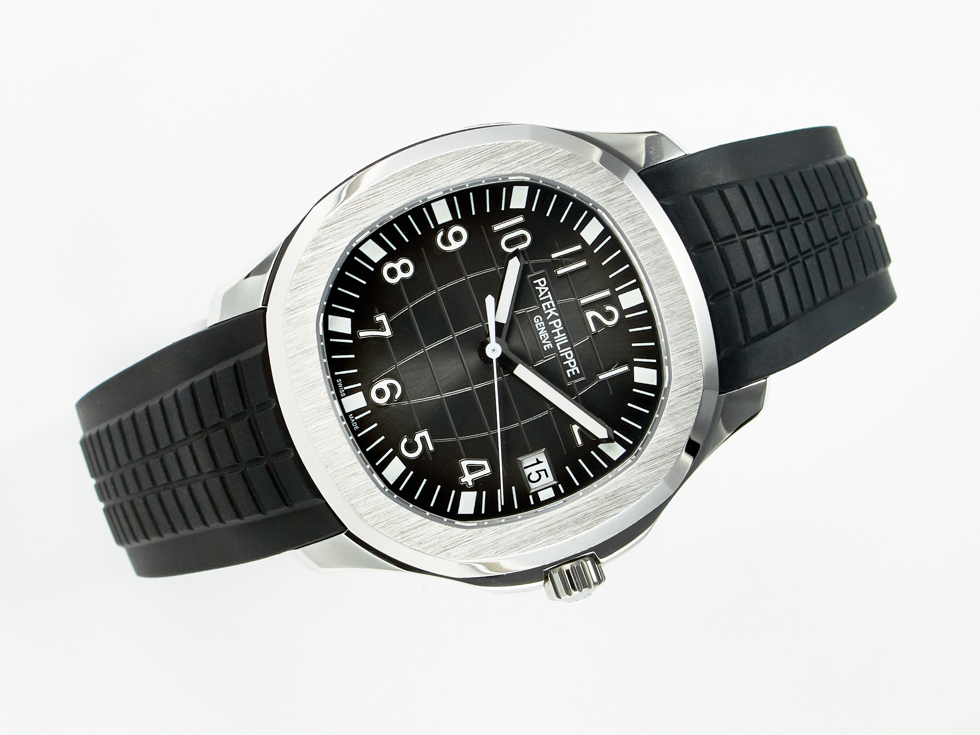 Aquanaut 5167A SS ZF 1:1 Best Edition Black Dial on Black Rubber Strap A324 S*per Clone（New clasp）